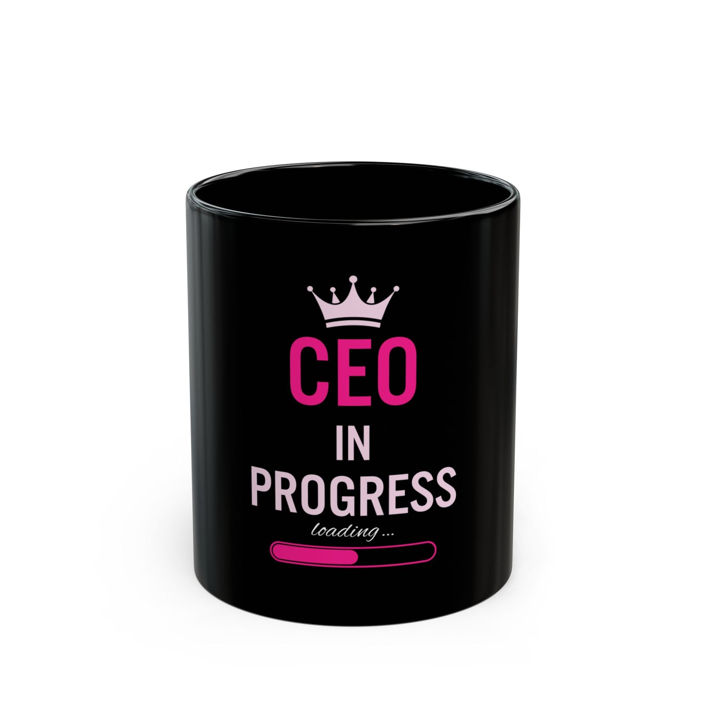 CEO In Progress Black Coffee Mug